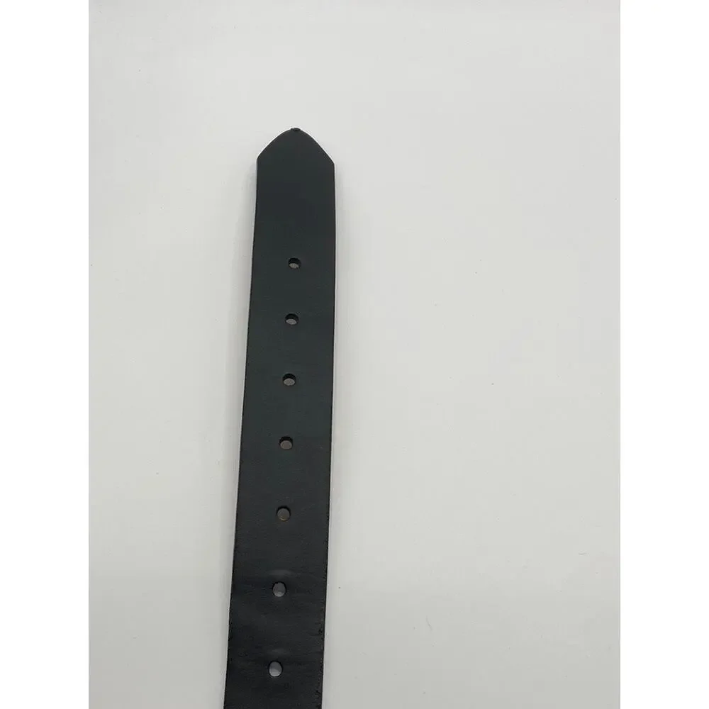 CHAPS Boy's Black Faux-Leather Single-Prong Belt SZ M(8-10)